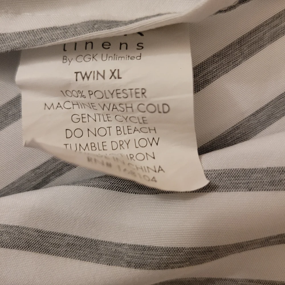 Striped Gray Bedding Sheet Set Twin Xl